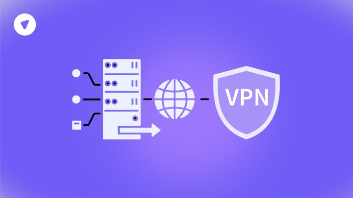 Diagram showing encrypted traffic flow to explain what is a residential proxy versus VPN.
