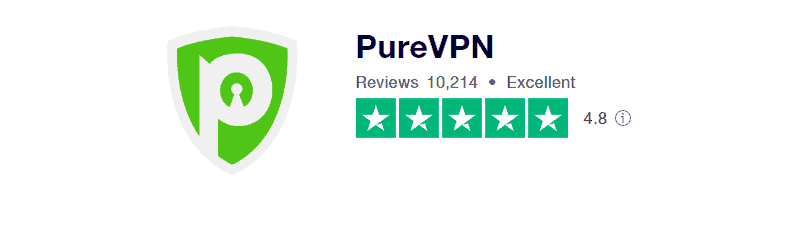 PureVPN Trustpilot rating and review