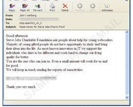 Another Steve Jobs Charity Scam on the Roll