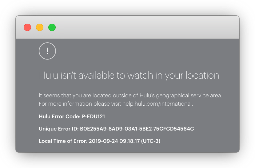Why is Hulu not available in my region?