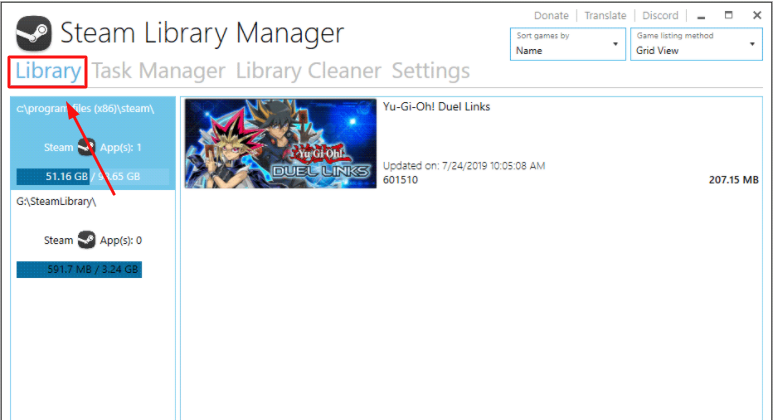 steam library manager