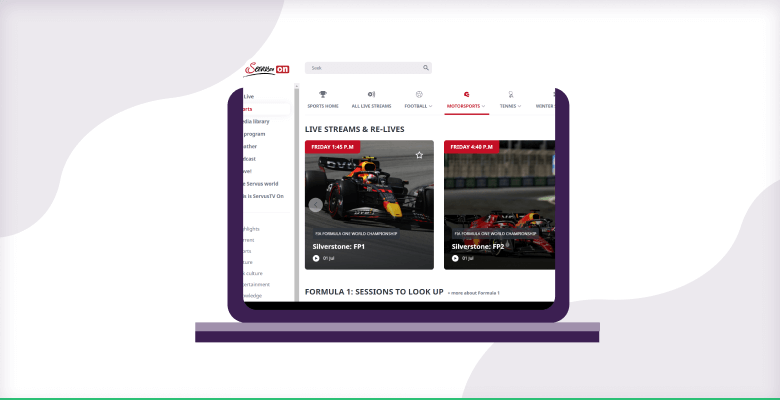 Watch Formula 1 Live on ServusTV