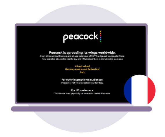 Peacock TV Blocked in France