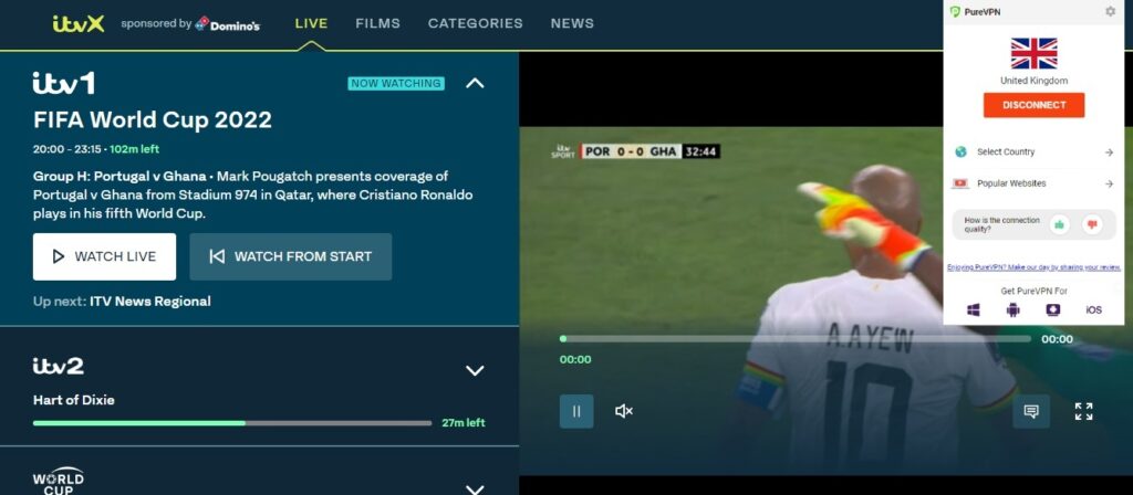 Watch FIFA world Cup on ITV Hub