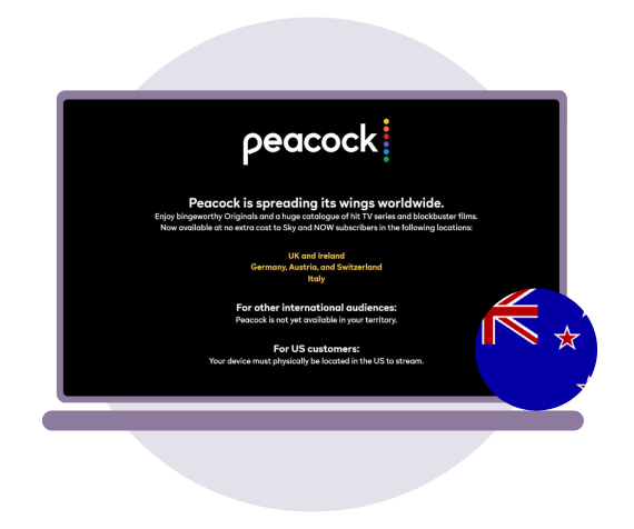 unblock Peacock TV in New Zealand