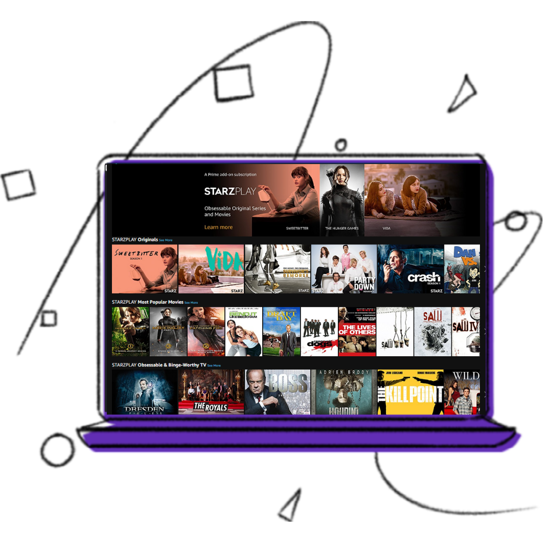 signup starz outside us