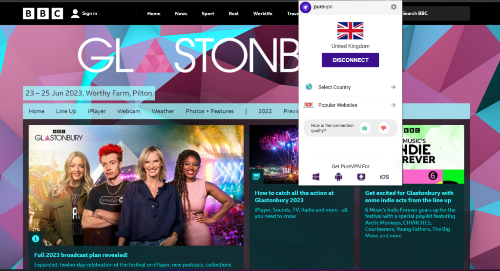 watch Glastonbury festival 2023 in Canada